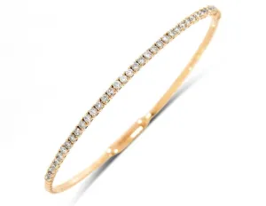 14k Yellow Gold .99cttw Diamond Flexi Bracelet