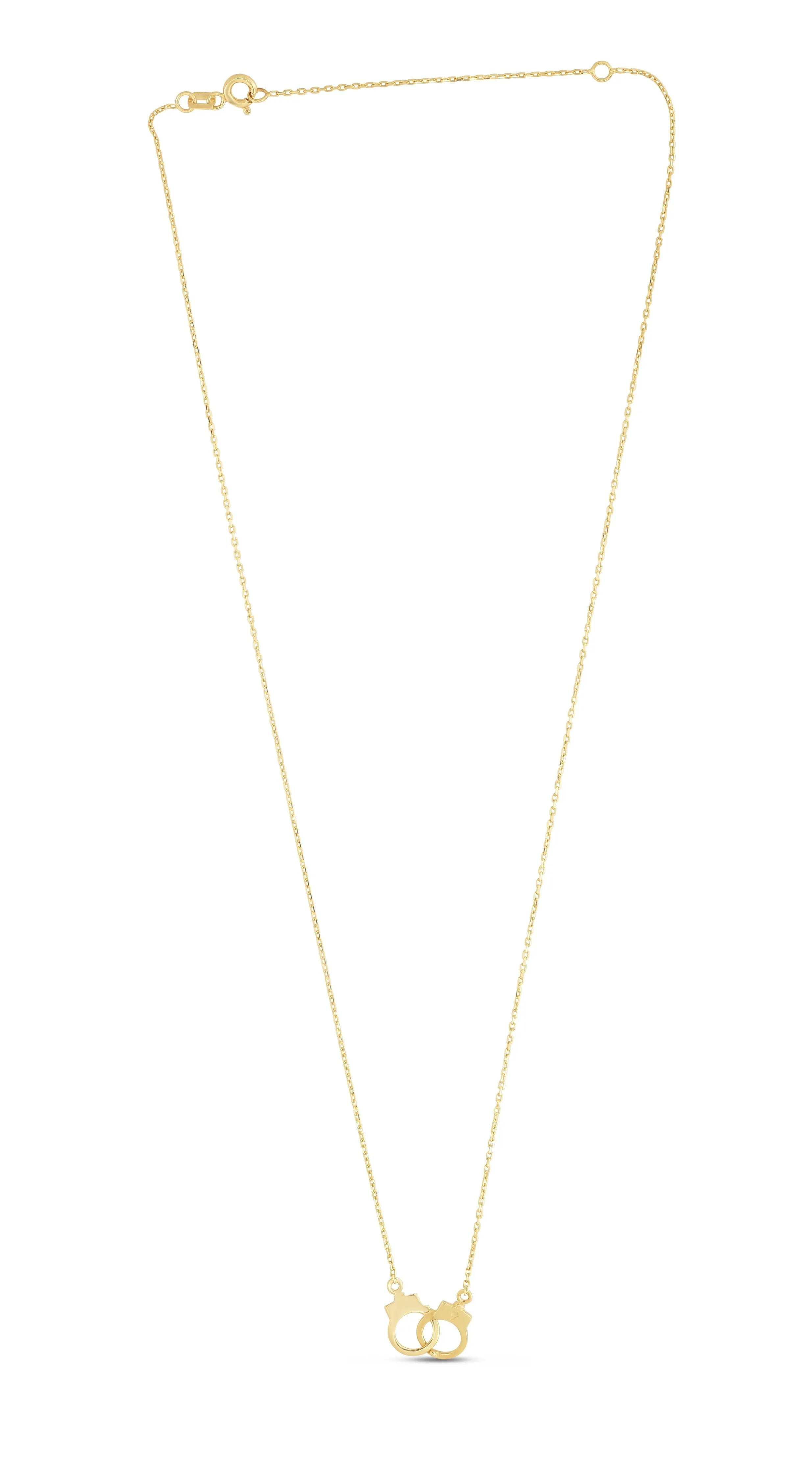 14K Yellow Gold Handcuff Minimalist Necklace