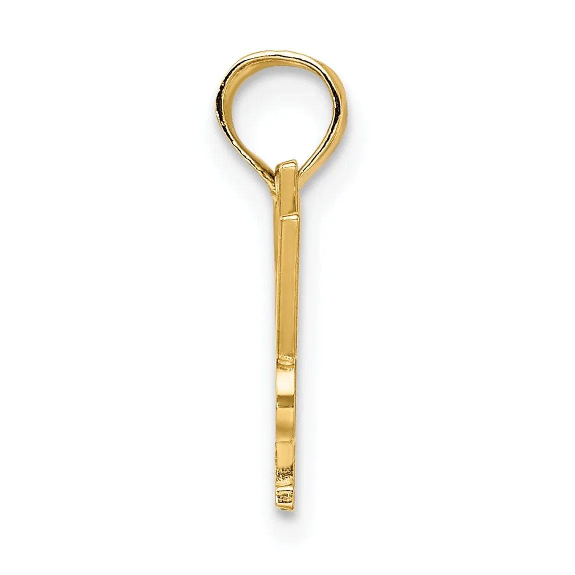 14k Yellow Gold Open Back Polished Finish LADY COP Charm Pendant