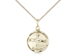 14kt Gold Filled Baptism Pendant & Chain