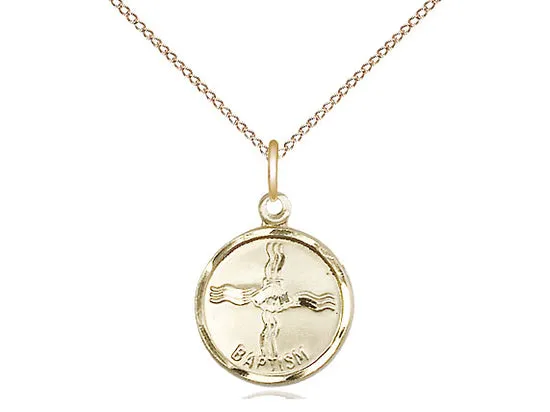 14kt Gold Filled Baptism Pendant & Chain