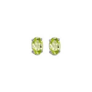 14KT White Gold Classic Book Color Stud Earrings