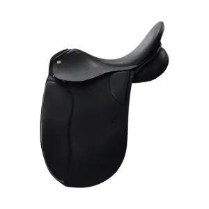 17" B.T. Crump Master Made Medium Tree Used Dressage Saddle - C