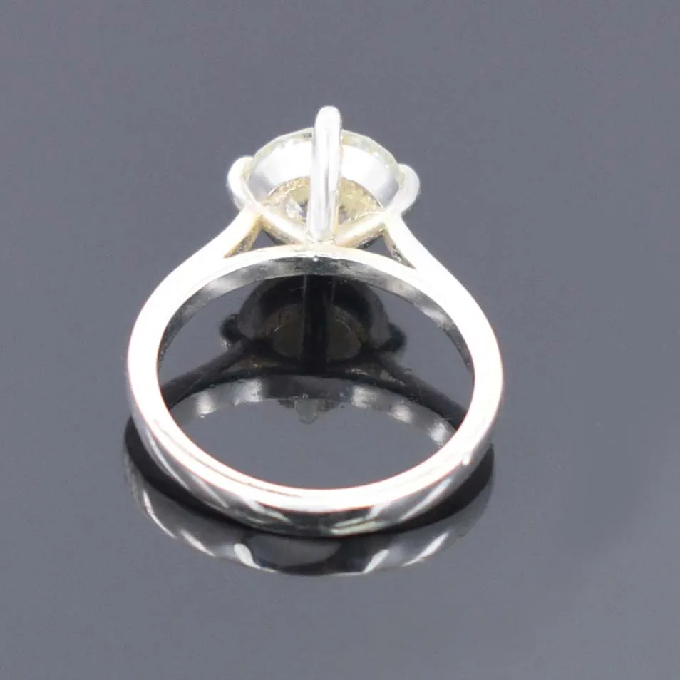 1.80 Ct Very Elegant Off White Diamond Solitaire Ring, Very Elegant & Great Sparkle ! Ideal For Birthday Gift, Certified Diamond!
