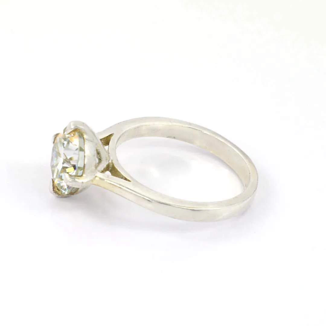 1.80 Ct Very Elegant Off White Diamond Solitaire Ring, Very Elegant & Great Sparkle ! Ideal For Birthday Gift, Certified Diamond!