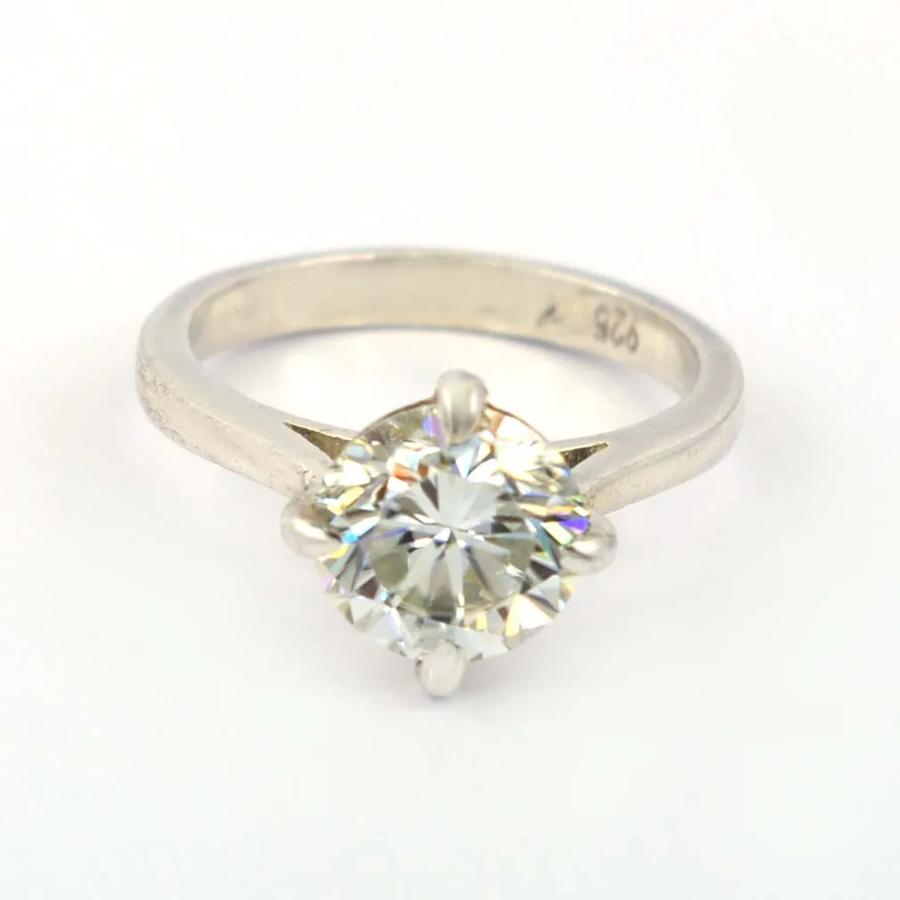 1.80 Ct Very Elegant Off White Diamond Solitaire Ring, Very Elegant & Great Sparkle ! Ideal For Birthday Gift, Certified Diamond!