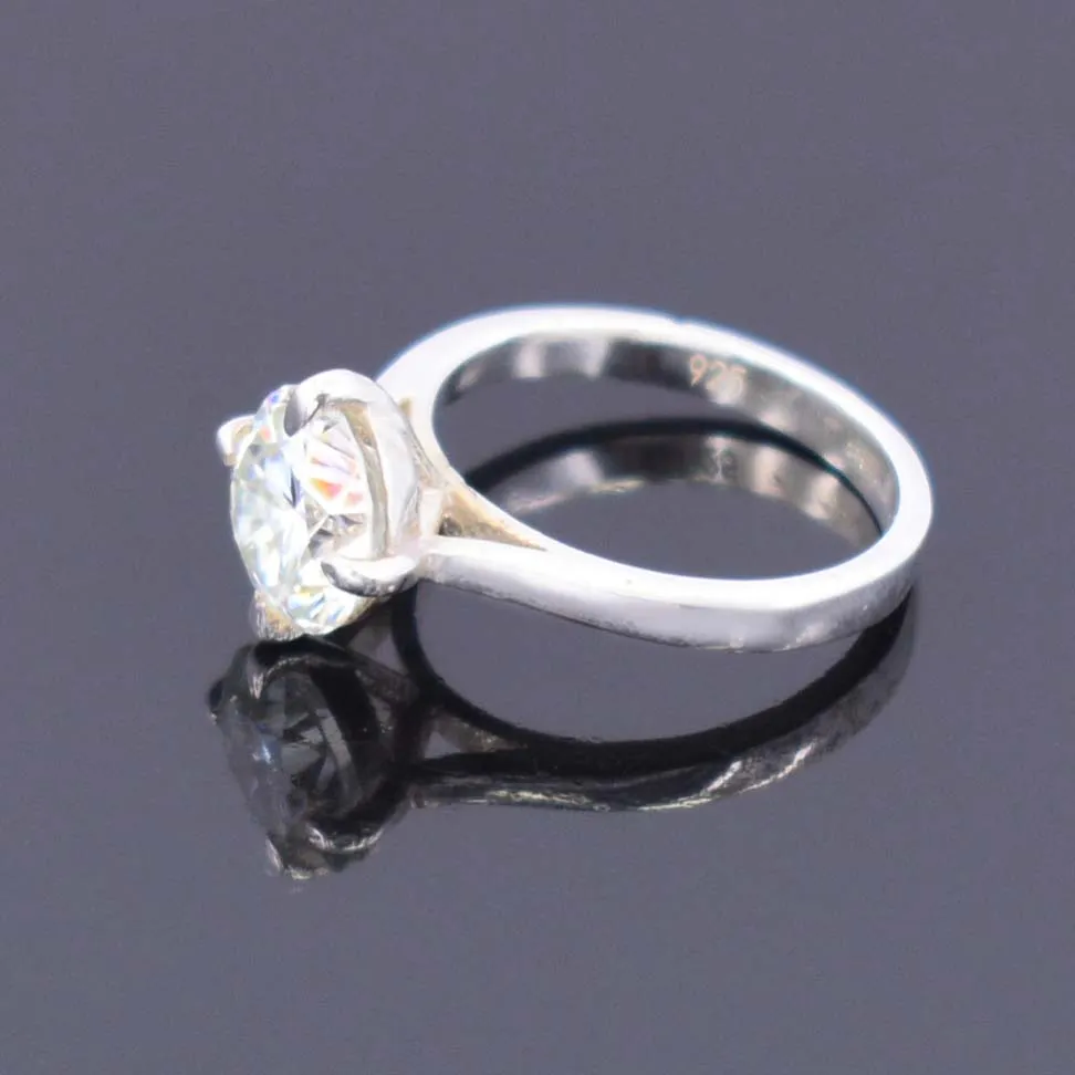 1.80 Ct Very Elegant Off White Diamond Solitaire Ring, Very Elegant & Great Sparkle ! Ideal For Birthday Gift, Certified Diamond!