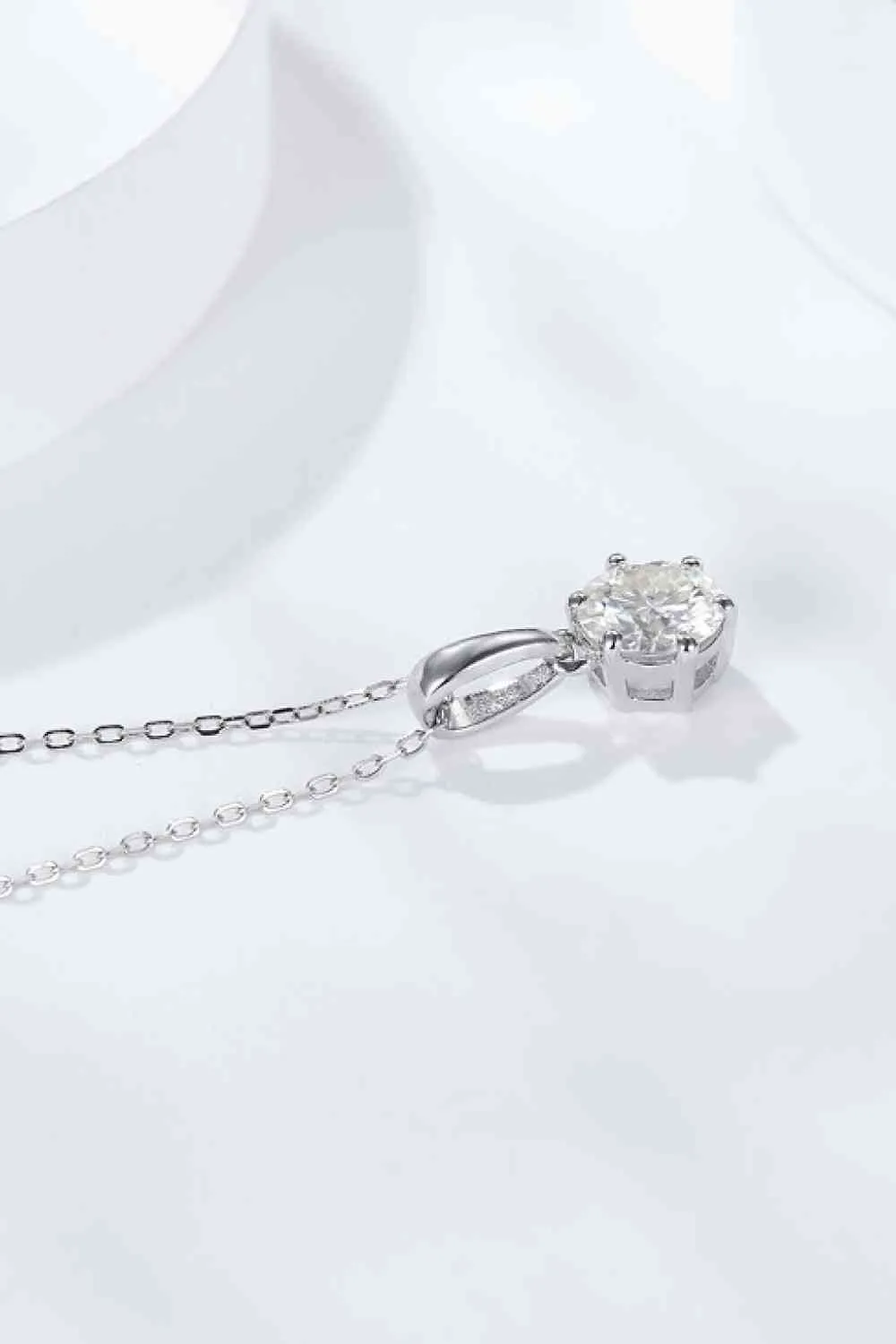 2 Carat 6-Prong Moissanite Pendant Necklace