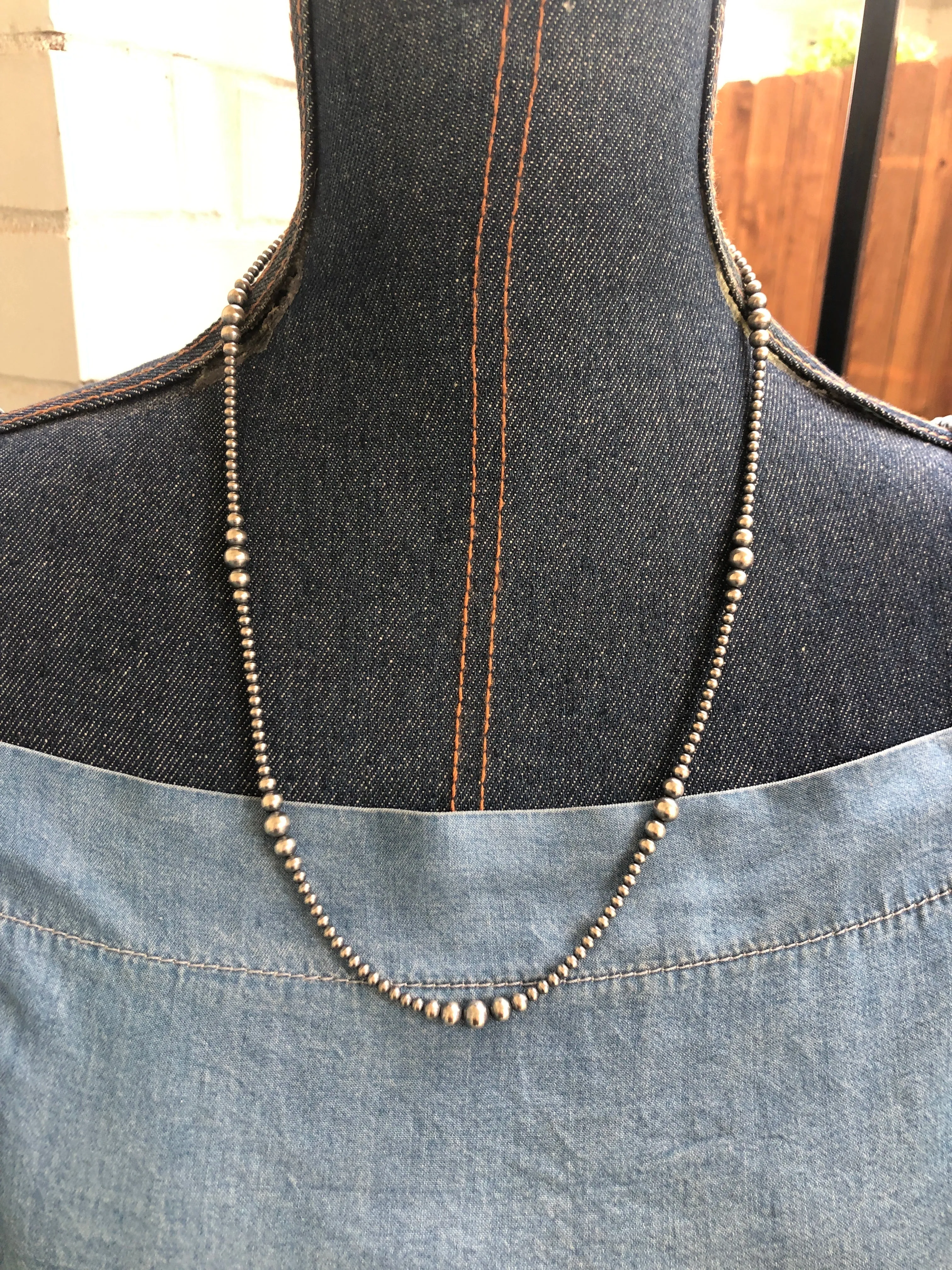3-6 mm Variated "Navajo Style" Sterling Pearls