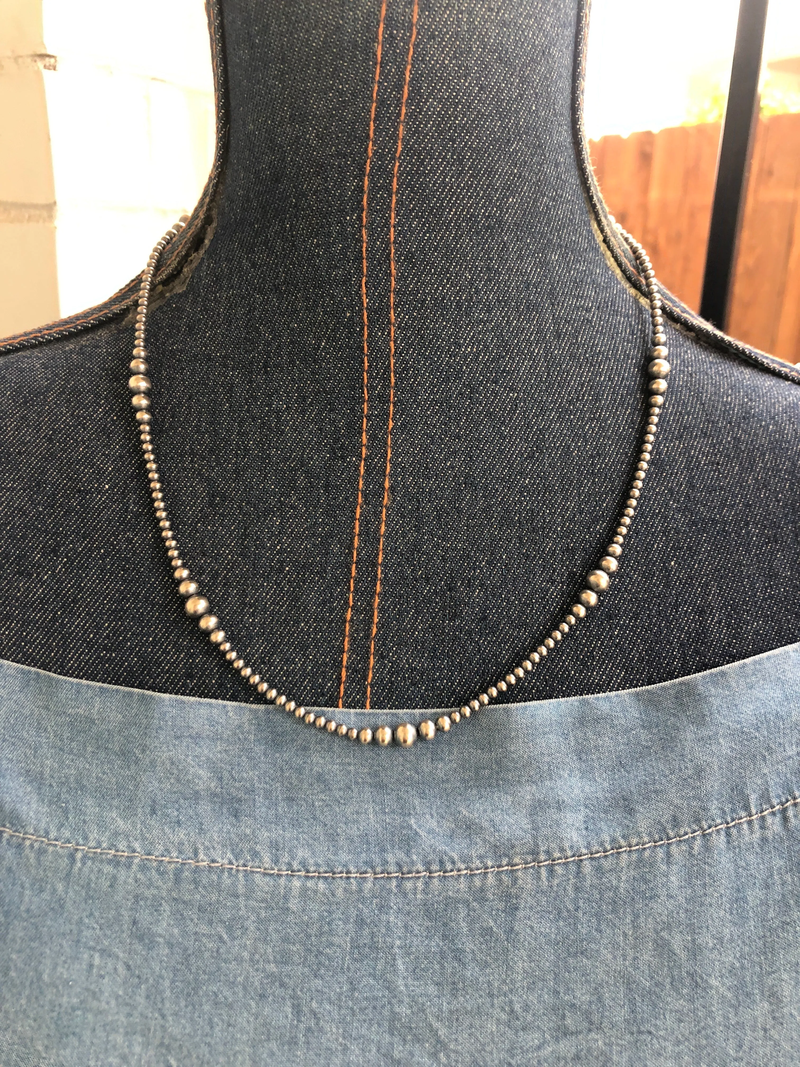 3-6 mm Variated "Navajo Style" Sterling Pearls