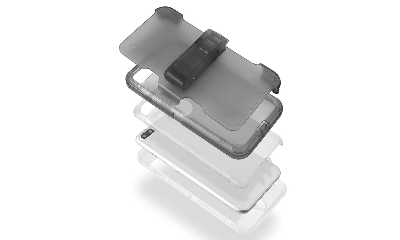 4 in 1 Case With Clip Shockproof For iPhone6/6S7/8/6 6S 7 8 Plus/X/XS/XR/Xs Max
