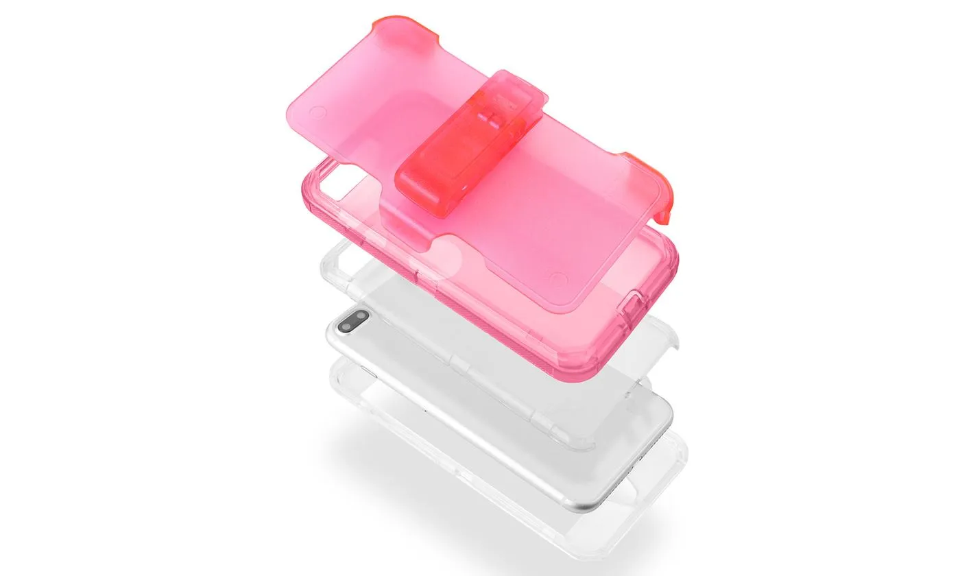 4 in 1 Case With Clip Shockproof For iPhone6/6S7/8/6 6S 7 8 Plus/X/XS/XR/Xs Max