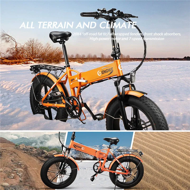 48V 500w Folding Fat Tire Off Road High Speed Electric Bicycle