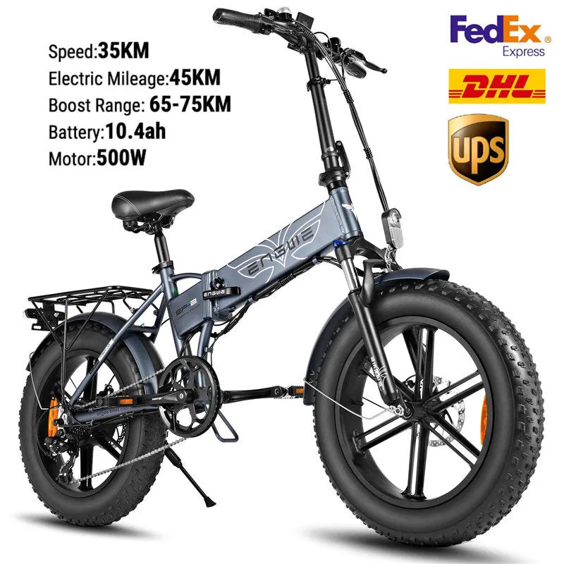 48V 500w Folding Fat Tire Off Road High Speed Electric Bicycle