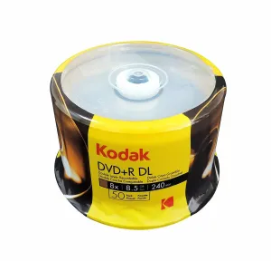 50-Pack Kodak 8X Logo Top DVD R DL Dual Layer Disc 8.5GB