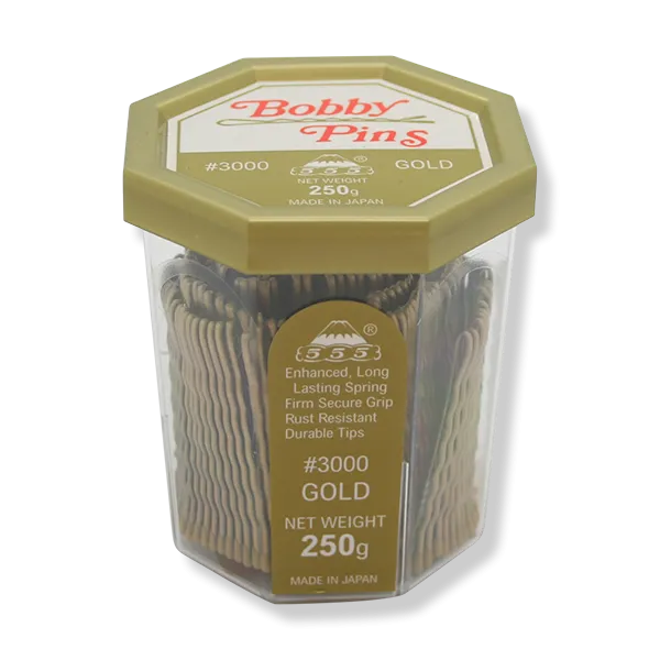 555 Bobby Pins No.3000 2" Gold 51mm