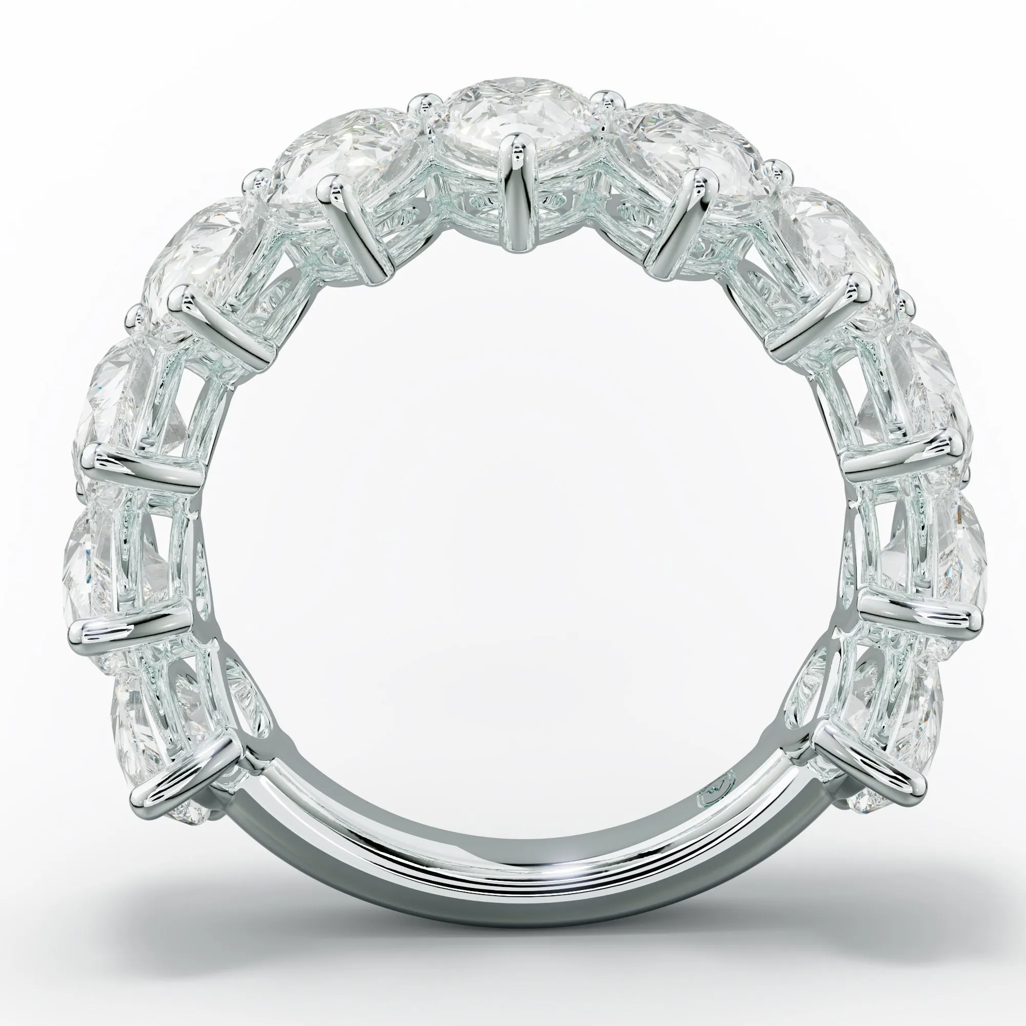 6.0 Carat Pear Shape Diamond Anniversary Band