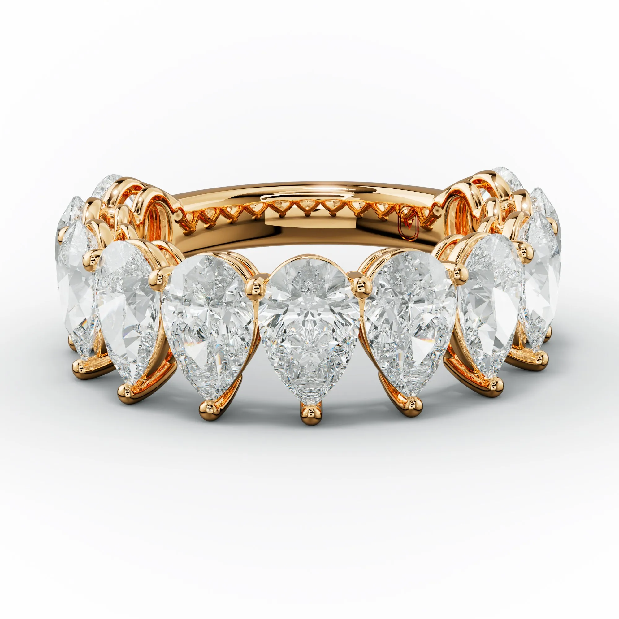 6.0 Carat Pear Shape Diamond Anniversary Band