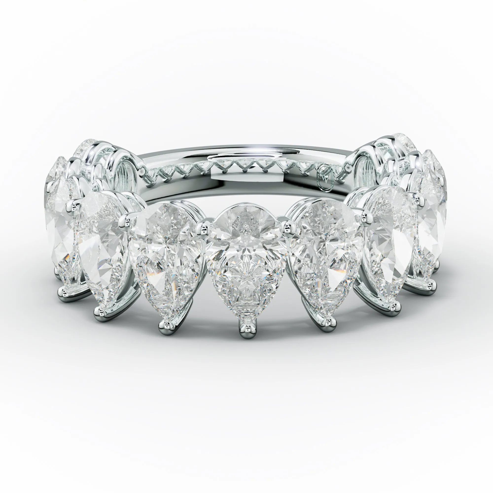6.0 Carat Pear Shape Diamond Anniversary Band