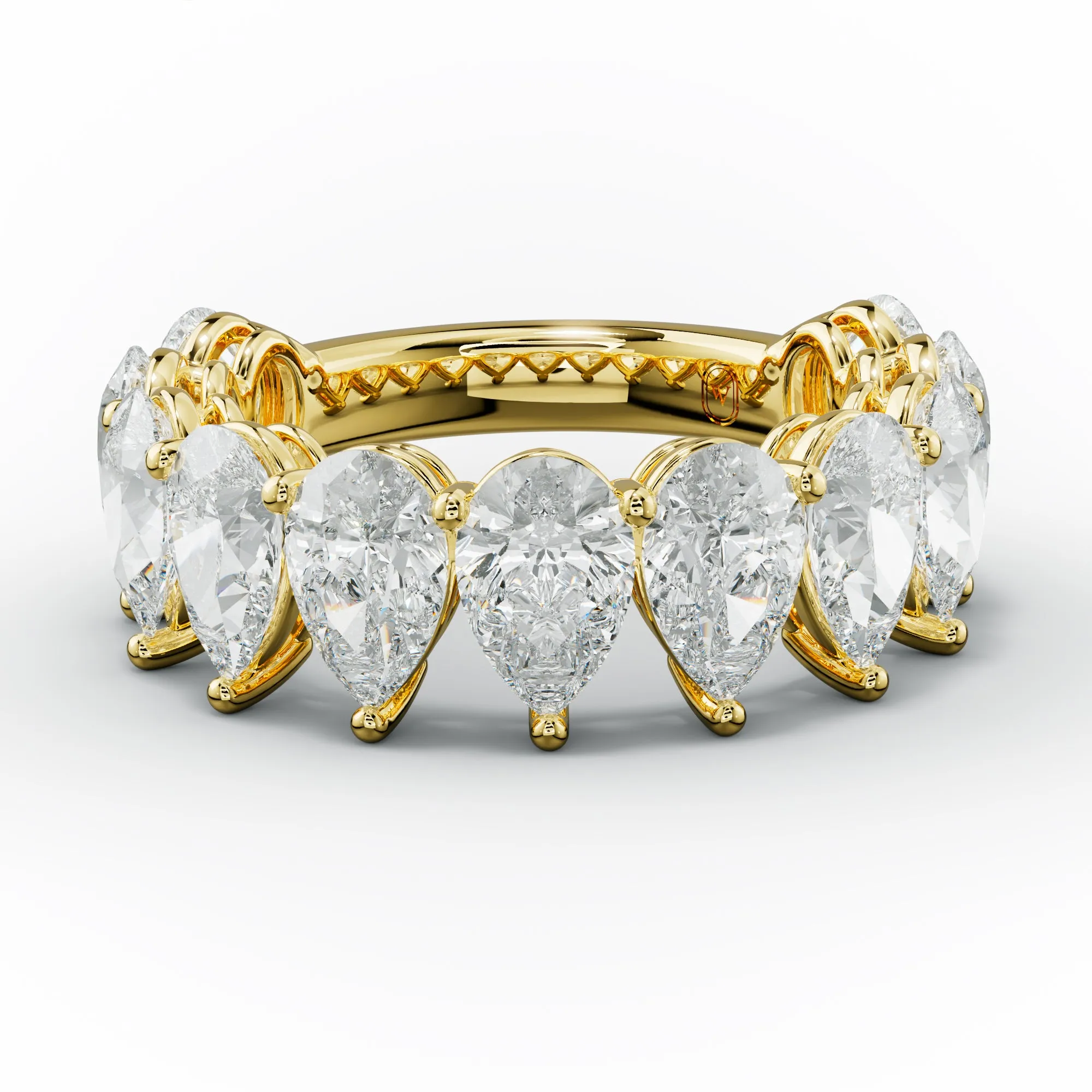 6.0 Carat Pear Shape Diamond Anniversary Band