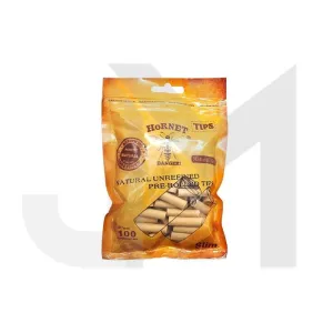 7mm Brown Hornet Natural Unrefined Pre-Rolled Rolling Tips