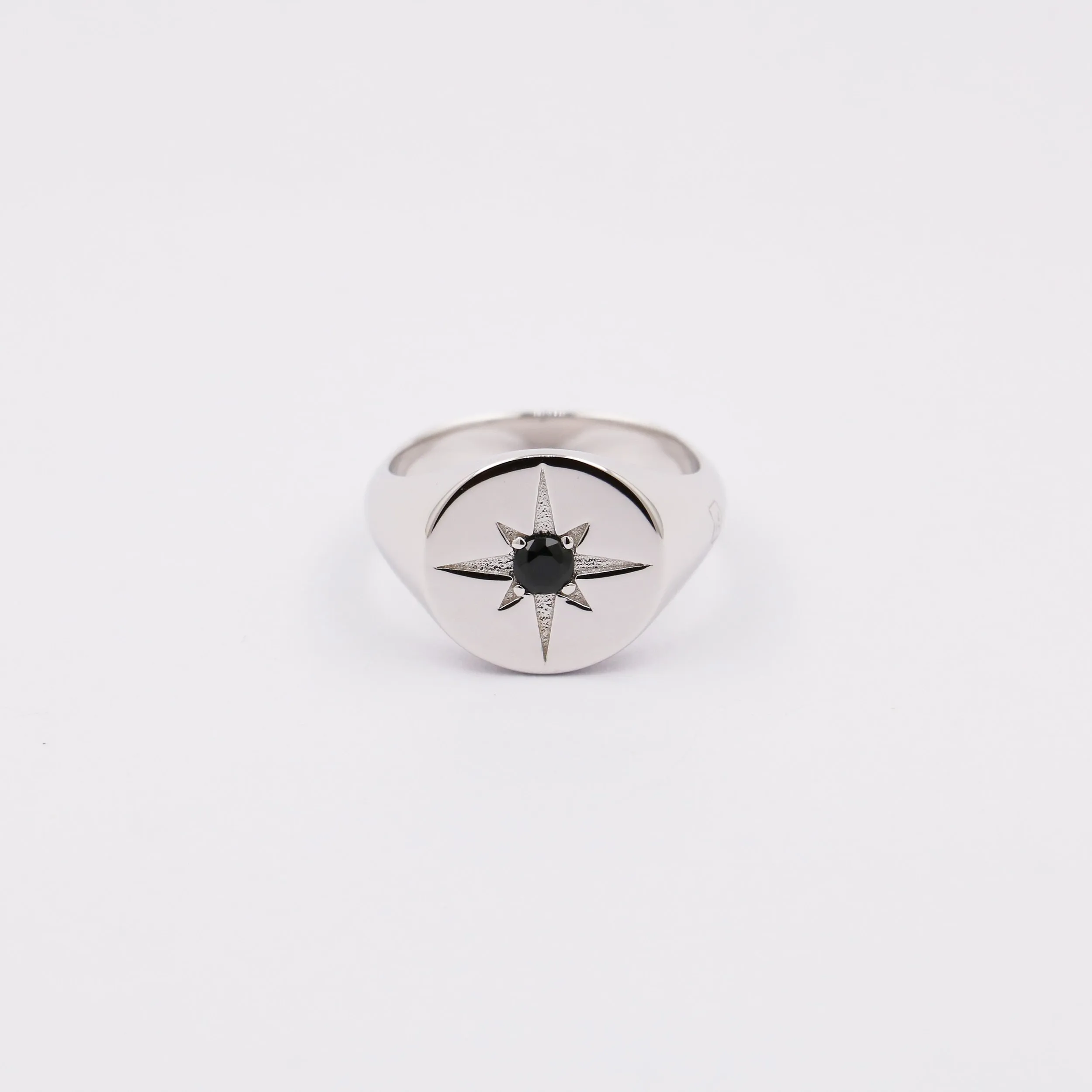 925 Onyx Stone Navigator Ring