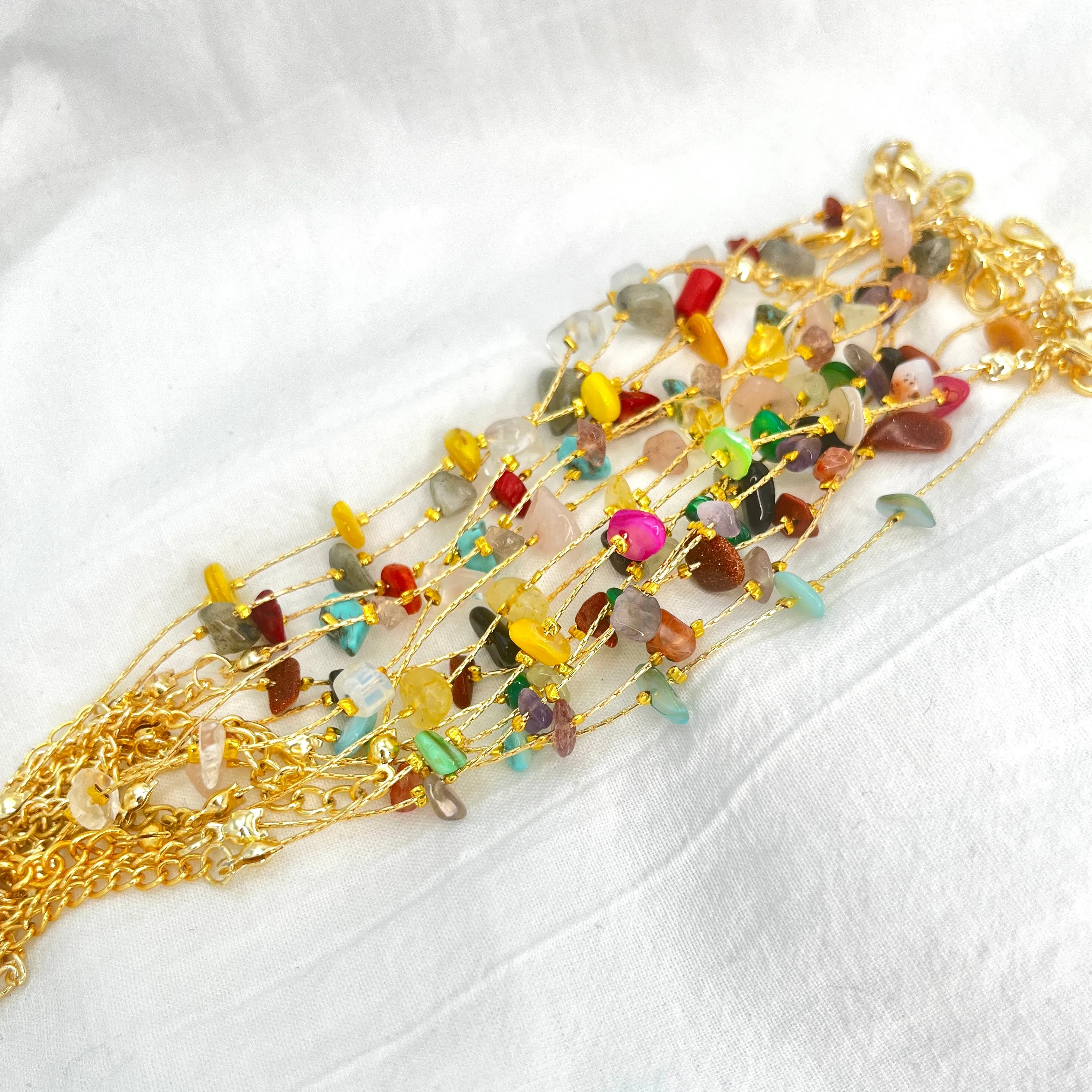 Adjustable Natural Stone Chain – Elegance & Versatility