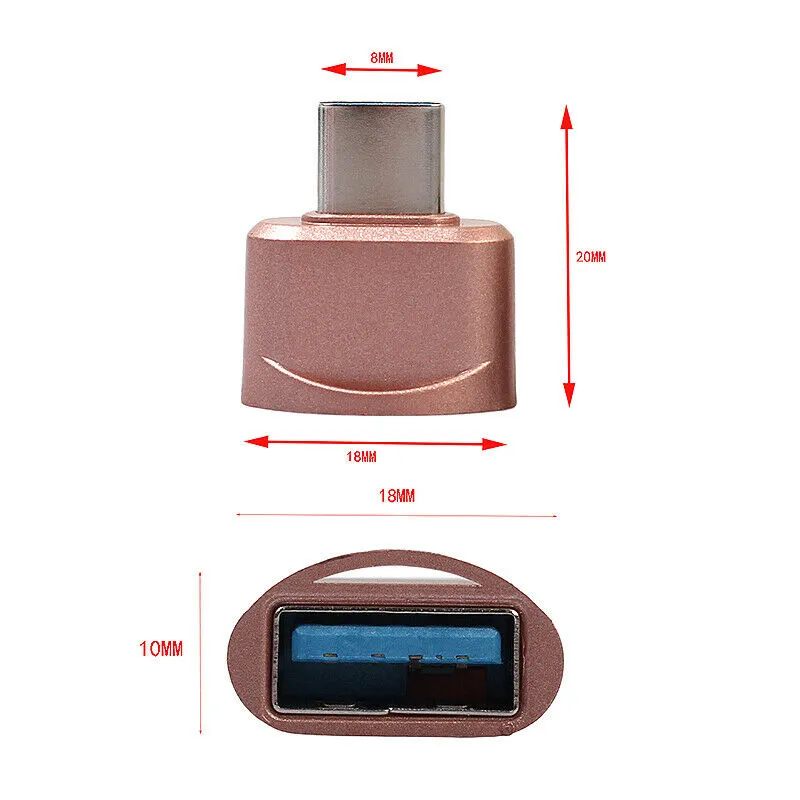 Aluminium USB 2.0/Micro USB Adaptor/Connector (Silver)