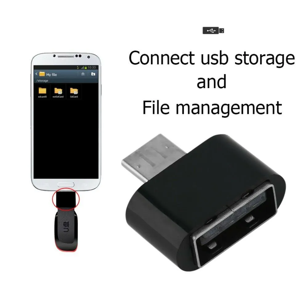 Aluminium USB 2.0/Micro USB Adaptor/Connector (Silver)