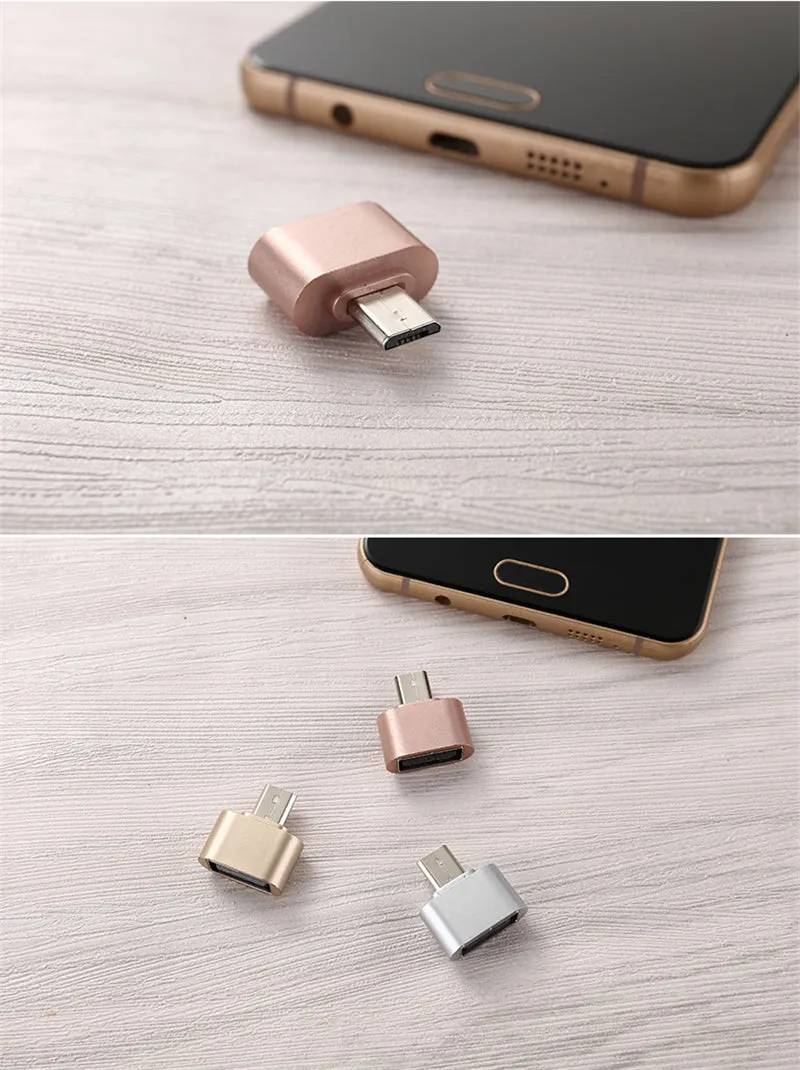 Aluminium USB 2.0/Micro USB Adaptor/Connector (Silver)