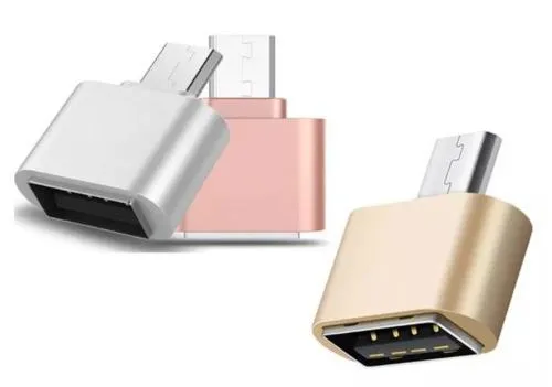 Aluminium USB 2.0/Micro USB Adaptor/Connector (Silver)