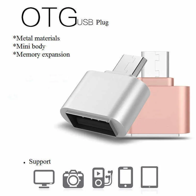 Aluminium USB 2.0/Micro USB Adaptor/Connector (Silver)