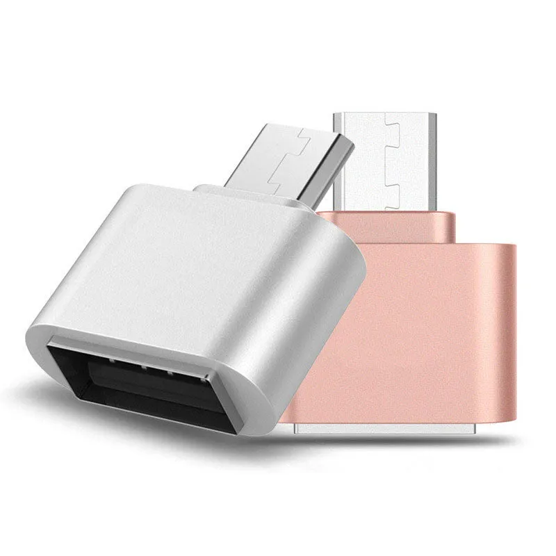 Aluminium USB 2.0/Micro USB Adaptor/Connector (Silver)