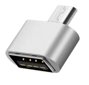 Aluminium USB 2.0/Micro USB Adaptor/Connector (Silver)