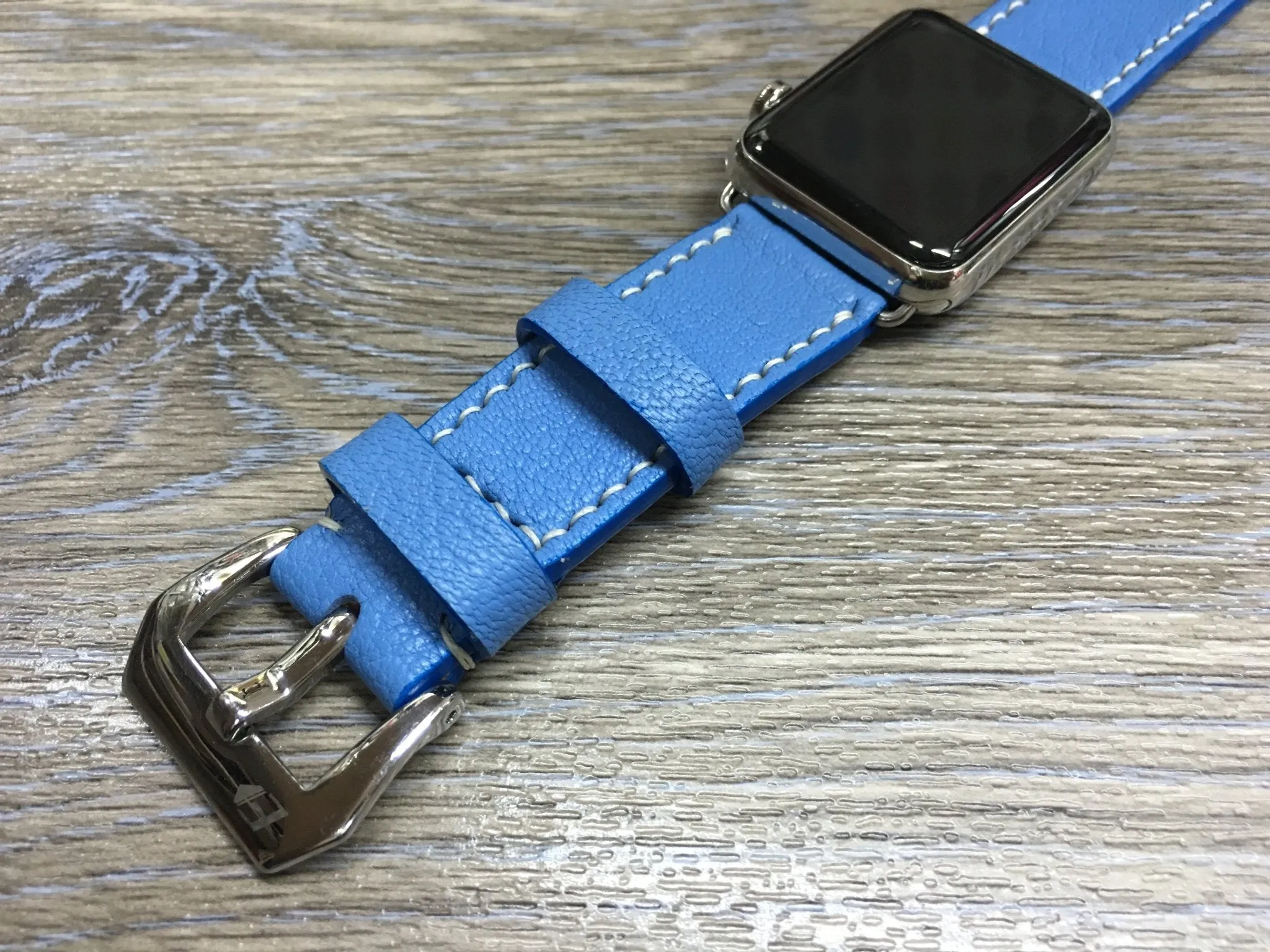 Apple Watch Band Series 8, iWatch Band, Smart Watch Band, Leather Watch Straps for Google Pixel, Apple Watch 45mm Space Grey