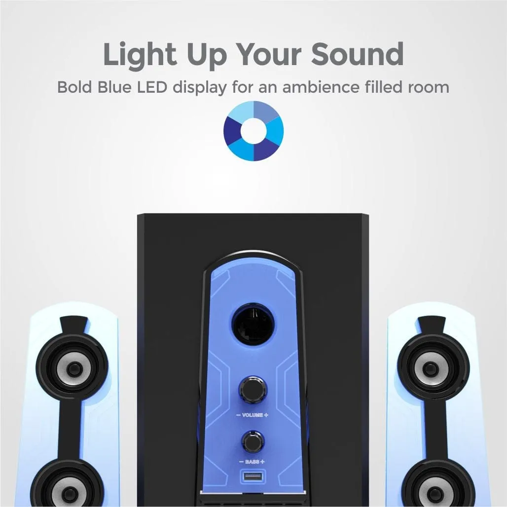 Astrum 2.1CH Led Light Wireless Multimedia Speaker - SM070