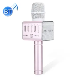 azpen AK47 Portable 2 in 1 Bluetooth V4.1 Home KTV Handheld Microphone  Speaker for iPhone & Android Smart Phone Pink