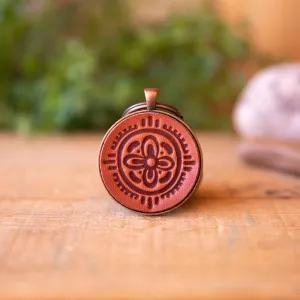 Aztec Flower Keychain