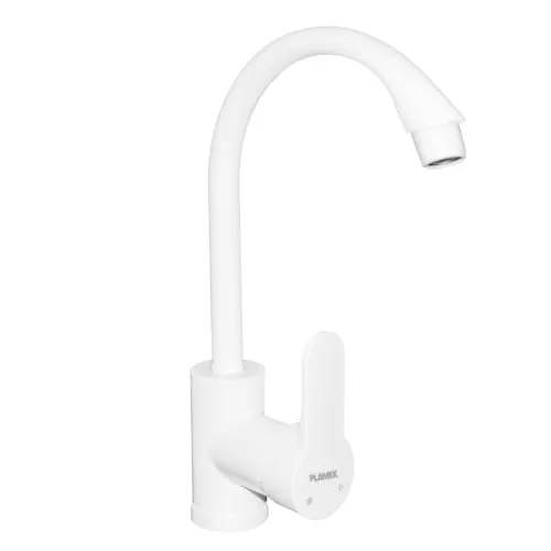 Baterie Lavoar Leon-011 White PLAMIX, Monocomandă, Alb