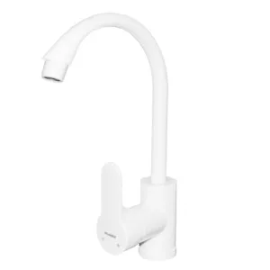 Baterie Lavoar Leon-011 White PLAMIX, Monocomandă, Alb