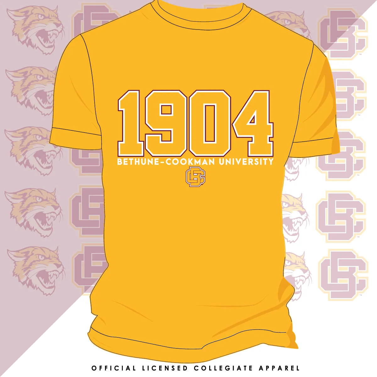 Bethune-Cookman |  Vintage EST. Gold Unisex Tees (**)