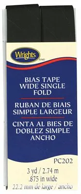 Bias Tape Wide Single Fold --- Wrights