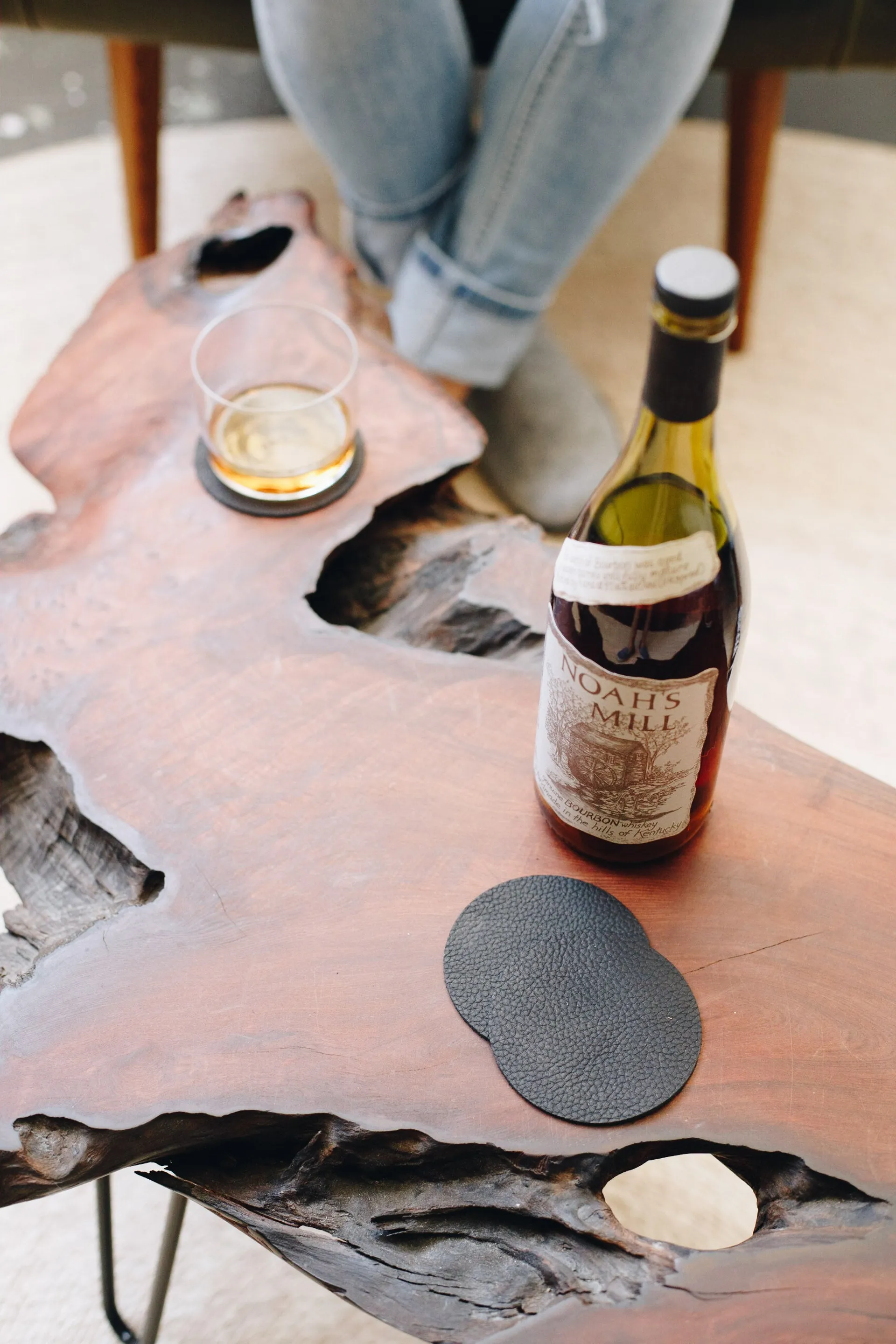 Bison Black Coaster Set in Buckaroo