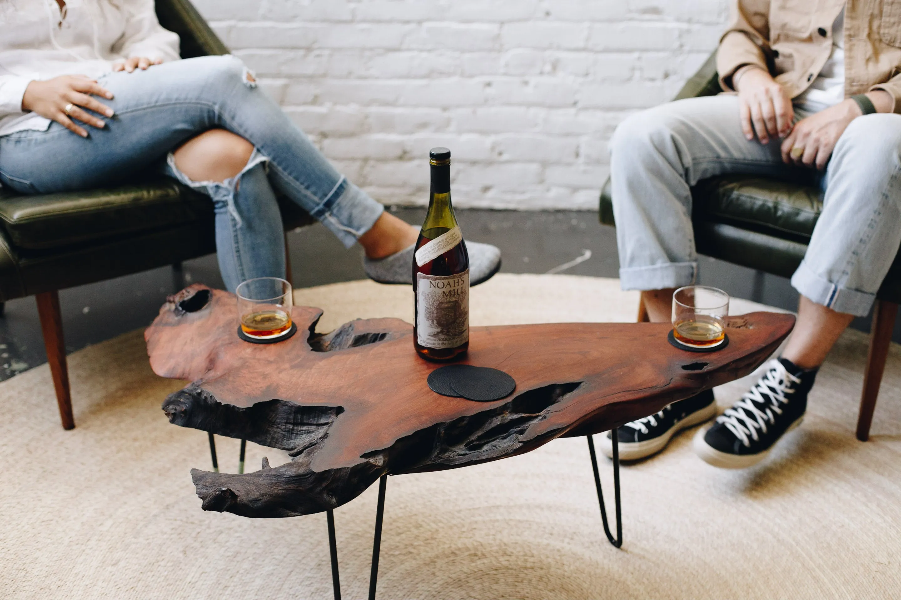 Bison Black Coaster Set in Buckaroo