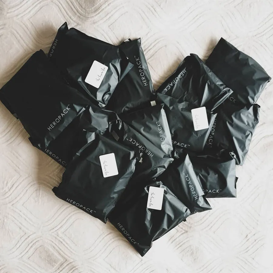 Black Home Compostable HEROPACK Mailers - from packs of 25
