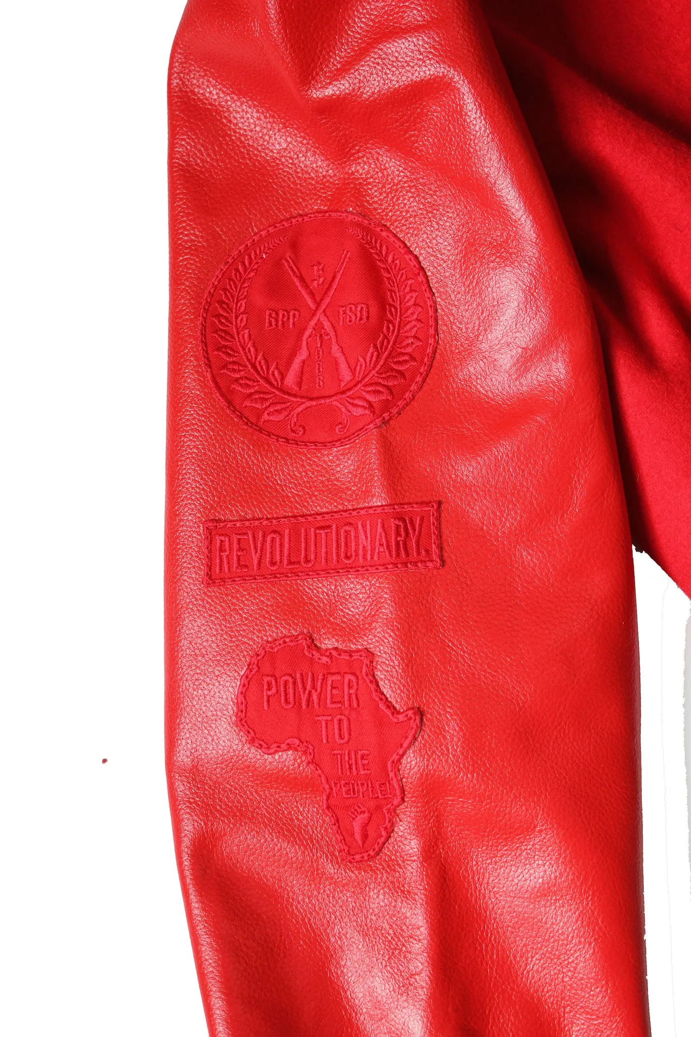 Black Panther Varsity Jacket in Tonal Red
