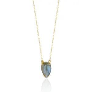 Blake Teardrop Necklace | Labradorite