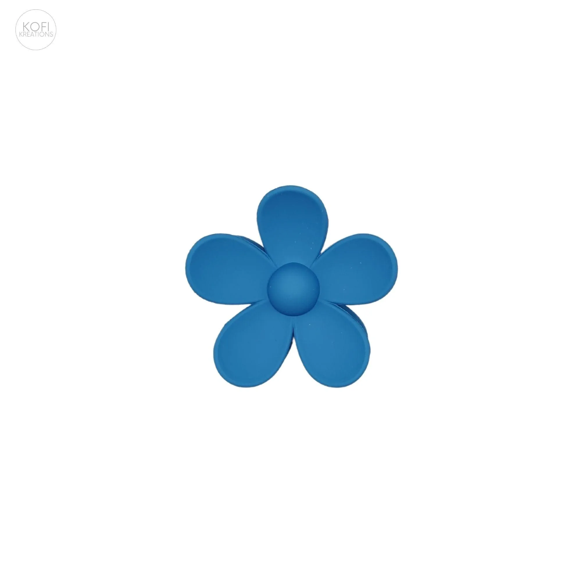 Blue Flower Hair Claw