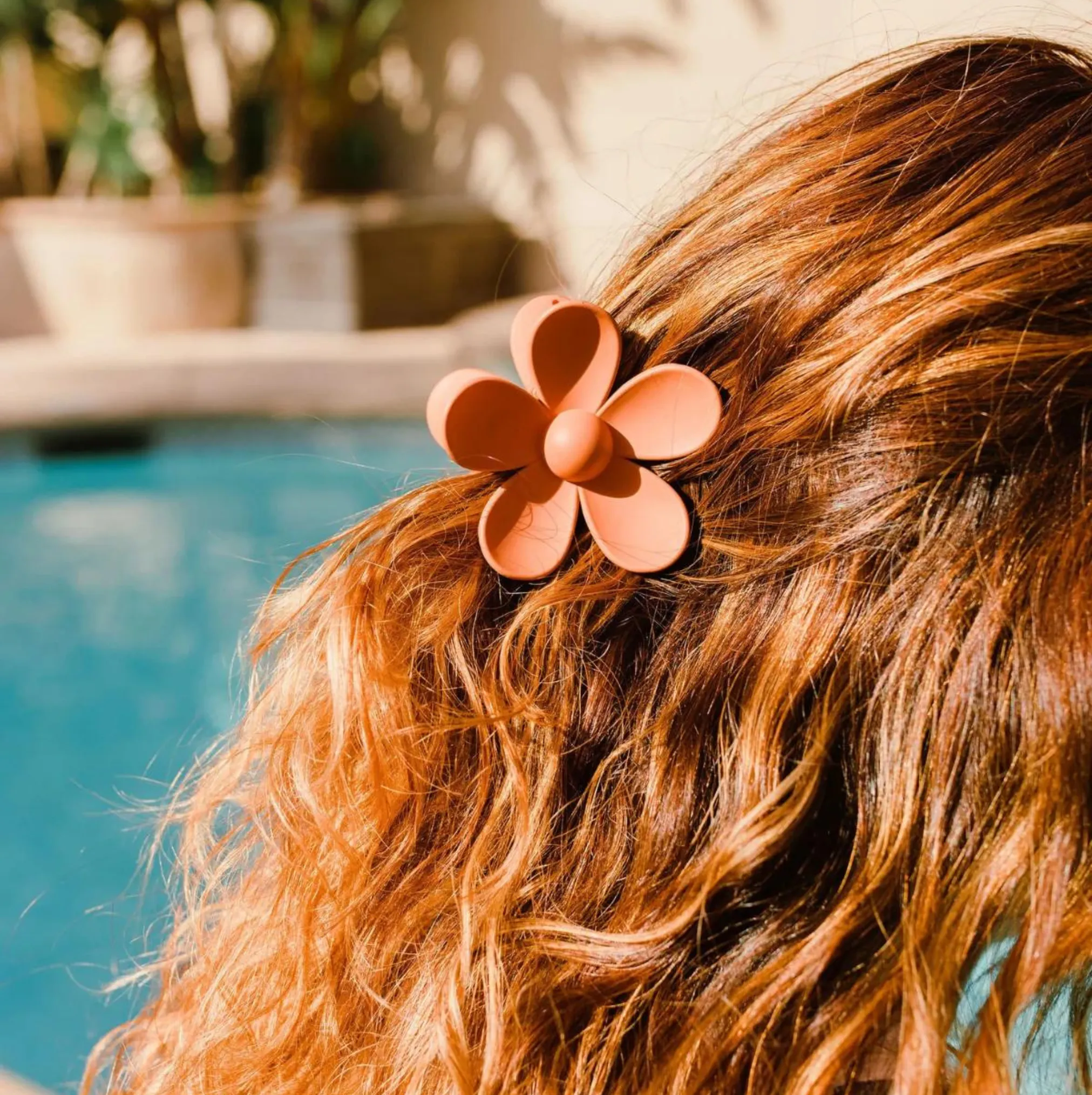 Blue Flower Hair Claw