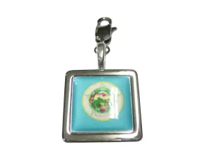 Bordered Minnesota State Flag Pendant Zipper Pull Charm